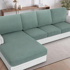 H.VERSAILTEX Sectional Couch Covers 1 Piece Chaise Slipcover L Shape Separate by HVERSAILTEX