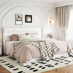 Allewie King Size Velvet Lift Up Storage Bed, Modern Wingback Headboard - Image 4