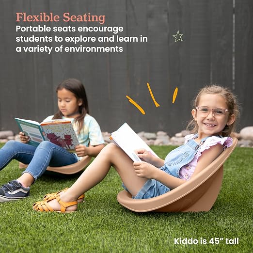 ECR4Kids Plastic Leaf Scoop Floor Rocker Seat, Classroom Furniture - Image 4