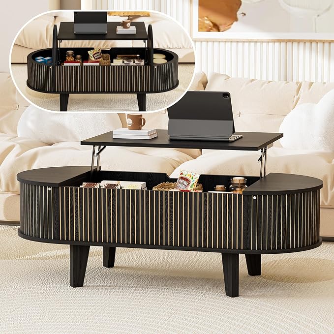 Oval Lift Top Coffee Table by Pruchant