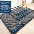 OLANLY Front Door Mat Outside Entrance 47x17, Waterproof Heavy-Duty Doormat | - Image 2
