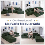 MAXYOYO 129.5" Modular Sectional Sofa Couch, U Shaped Modern Cloud Couch - Image 4