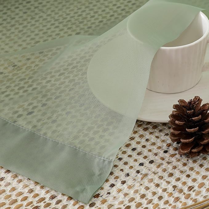 Sage Green Sheer Curtains 78 Inches Long 2 Panels - Image 3