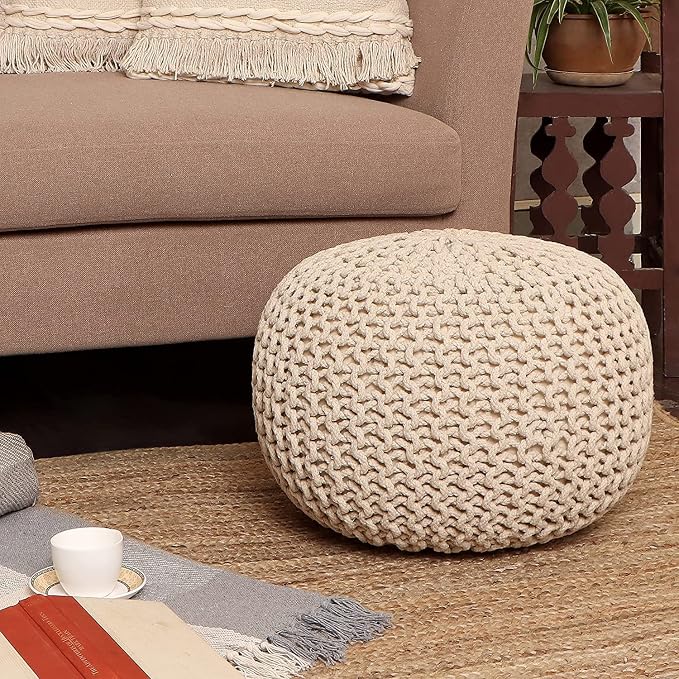 REDEARTH Round Pouf Ottoman - Image 2