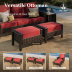 HERA'S HOUSE Red Patio Furniture Set, 6-Piece Outdoor Seating Conversation Sets - Image 8