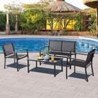 Vongrasig 4 Pieces Patio Furniture Sets, Outdoor Patio Conversation Sets - Image 2
