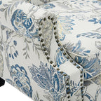 Pia Ricco Set of 2 Floral Accent Chairs, High Back Upholstered Armchairs - Image 5