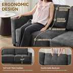 143.8" Modular Sectional Sofa Modern Chenille U Shaped Couch - Image 3