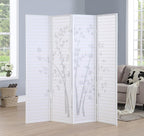 Roundhill Bamboo Print 4-Panel Framed Room Screen/Divider - Image 2