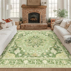 RELEANY Washable Area Rug, Square 8'x8', Water Repellent, Pet Friendly by RELEANY