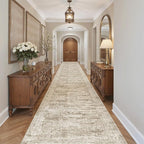 Soalmost Washable 3x18 Hallway Runner Rug Non-Slip Kitchen Entry Rugs Brown | - Image 3