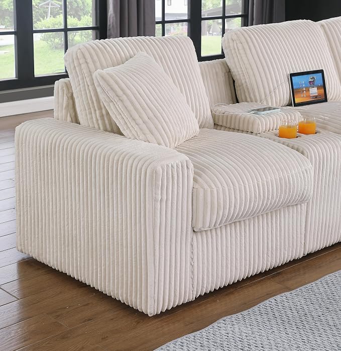 Ball & Cast 127" Modular Sectional Sofa, Modern Oversized Cloud Couch - Image 3