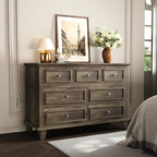 IDEALHOUSE 7 Drawer Dresser, Large Wooden Storage Chest of Drawers - Image 4