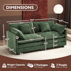 Ihanherry Cloud Sofa 77 Inch Loveseat, Modern Sectional Couch, 2-Seats Sofa - Image 2