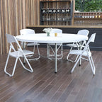 Flash Furniture Stonewall 6' Round Plastic Folding Event Table - Image 2