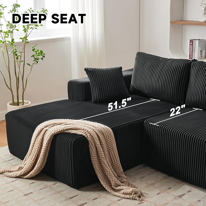 108” Modular Sectional Sofa, Cloud Sectional Couch - Image 4
