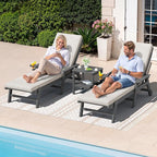 SERWALL Outdoor Chaise Lounge Set of 2 - Image 7