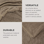 Bedsure GentleSoft Fluffy Light Chocolate Brown Throw Blanket, Soft Fuzzy - Image 4