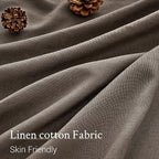 96 Inches Long Pleated Sheer Curtains, Dark Linen Blended Light Filtering - Image 2