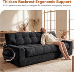 MONVANE 75.6" Convertible 3 Seater Sofa, 2-in-1 Boneless Sleeper Sofa Bed - Image 6