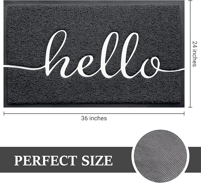 Door Mat Welcome Mat Floor Mat for Entryway, High Traffic Areas | Low Profile - Image 3