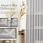 Grey Linen Curtains 120 Inch Extra Long - Image 4