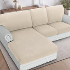 H.VERSAILTEX Sectional Couch Covers 3 Pieces Sofa Seat Cushion Covers L Shape by HVERSAILTEX