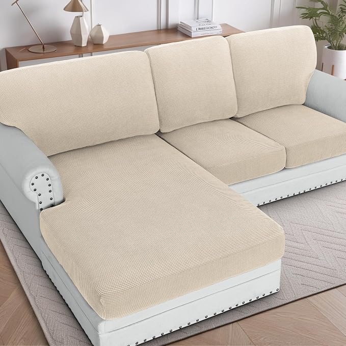 H.VERSAILTEX 2025 New Sectional Couch Covers 6 Pieces Stretch Sofa Covers by HVERSAILTEX