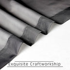 Short Black Sheer Curtains 36 Inches 2 Panels Set - Image 3
