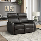 Lexicon Manual Reclining Loveseat, Faux Leather Loveseat Recliner, Wall Hugger by Lexicon