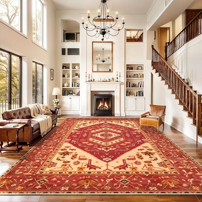 SERISSA 9x12 Washable Non Slip Boho Area Rug - Image 3