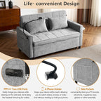 3 in 1 Convertible Sleeper Sofa Bed, 56.9" Small Pull Out Couch Bed - Image 7