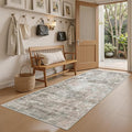 Soalmost Abstratc Runner Rug 2x6 Kitchen Hallway Runners Pink/Grey | Low-Pile by Soalmost