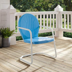 Crosley Furniture Griffith Outdoor Chair, Retro Metal Patio Chairs - Image 7