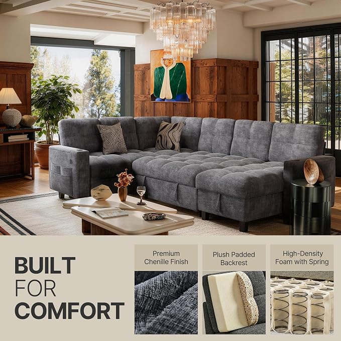 Marsail 110" Sectional Sleeper Sofa - Image 4