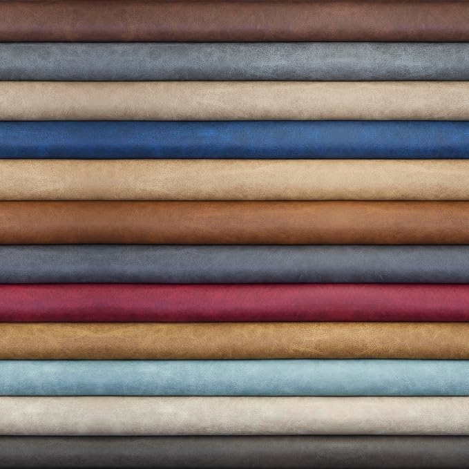 Faux Leather Fabric, Thick Durable Synthetic Repholstery Leather Vinyl - Image 4