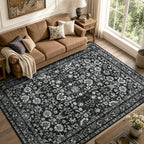 4x6 Ft Area Rugs for Living Room, Soft Non-Slip Machine Washable Rug, Vintage - Image 2