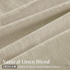 Linen Flax Curtains Pinch Pleated 102 Inch Curtains 2 Panels | Memory Training - Image 3