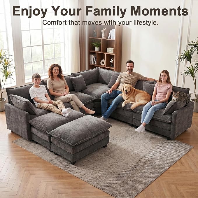111.4" V-Shaped Corner Couch Sectional - Image 7