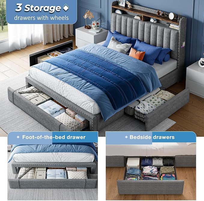 EnHomee Full Size Bed Frame - Image 4