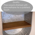 Galvanized Wash Tub with Shelves | Rustic Bathroom Décor | Farmhouse Rustic - Image 7