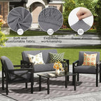 8Pcs Outdoor Cushion Covers, Elastic Patio Cushion Covers | Washable, - Image 4