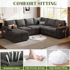 108 Inch Sectional Sleeper Sofa - Image 5