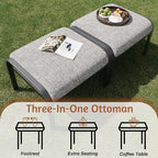 HOMREST Patio Furniture Sets 6 PCS Outdoor Metal Conversation Sets, 360 Degree - Image 8