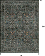Washable Dark Green Rug for Living Room - Image 2