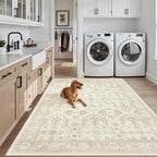 Soalmost 4x6 Area Rug for Living Room, Washable Rugs Non-Slip, Thin Foldable - Image 3
