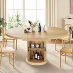 Jocoevol 47″–63″ Extendable Round Dining Table - Image 8