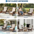 Garvee Outdoor Wicker Rocking Chair, 1 Piece Outdoor Rocking Chair, All Weather - Image 6