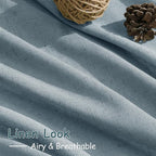 Light Blue Linen Curtains 72 Inch Length - Image 5