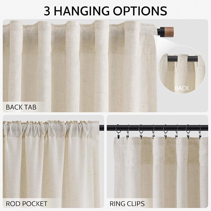 Birch Beige Curtains 90 Inches Long - Image 2